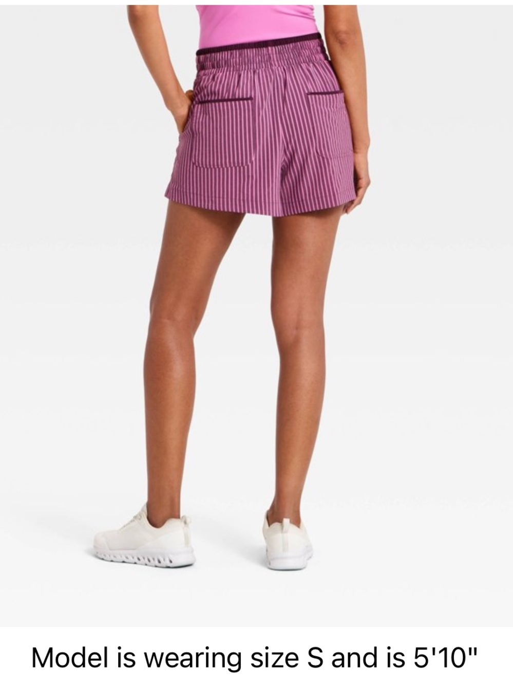 NWT Target All in Motion Women’s Active Light Travel Shorts | Dark Purple Stripe - Picture 2 of 11